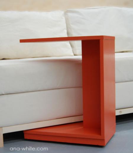 Ana White | Build a Rolling C End Table or Sofa Table | Free and Easy ...